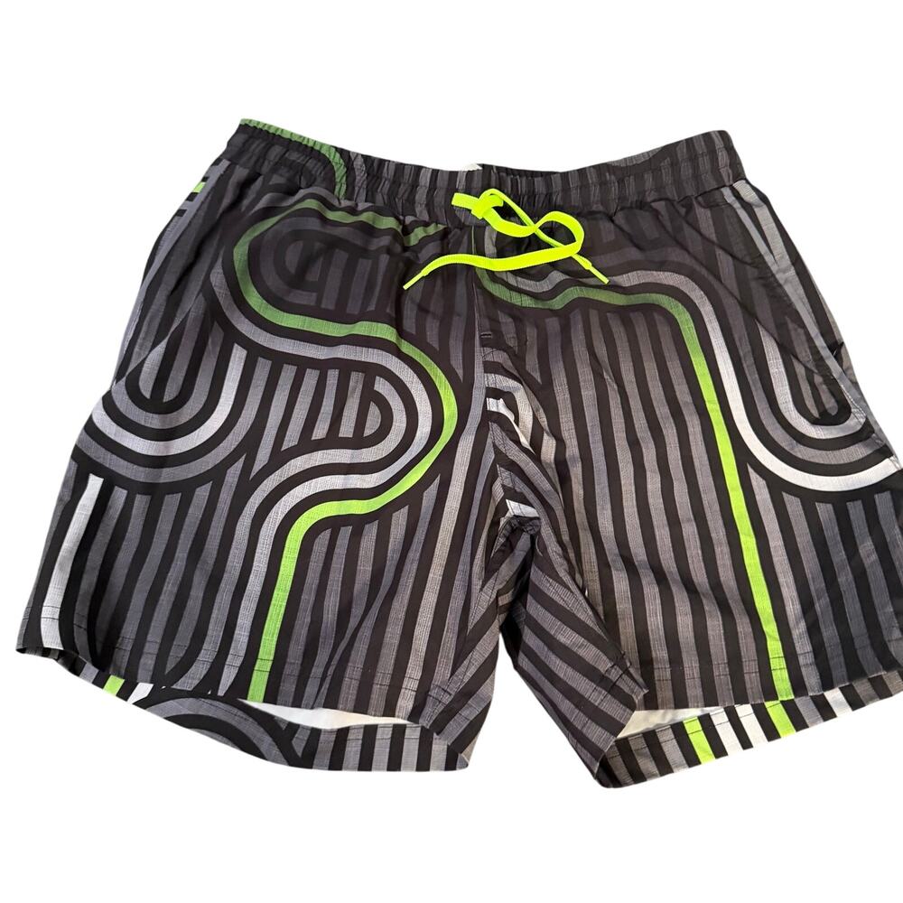 Niyama Sol mens swim/yoga shorts sz 33 colorful design linear activewear summer